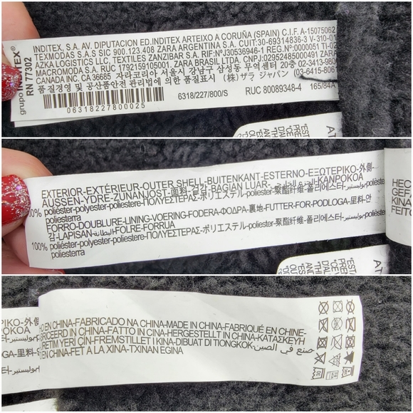 ZARA FAUX SUEDE DOUBLE FACED LONG JACKET BLACK US WOMEN'S SMALL - Picture 16 of 16